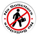 No Solicitors!