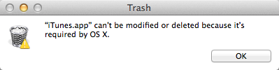 iTunes can't be deleted