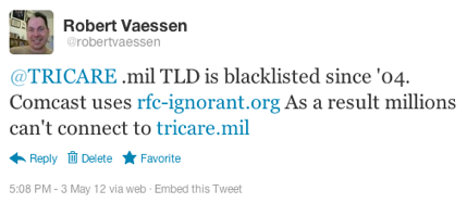 Tricare Tweet